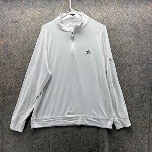 G\Fore Sweater Men Large White Sweatshirt Pullover Luxe Bakers Golf Midlayer